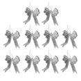 thumbnail image 2 of 10 piezas brillo Bowknot forma árbol de Navidad decoración percha ornamento plata Yuyangstore percha de árbol de navidad, 2 of 8