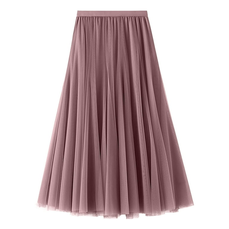 Mid length pleated store skirts walmart