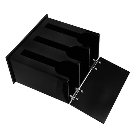 SKISUNO Utensil Holder for Kitchen Counter in Black Acrylic 1Pcs 6.88X6.29X3.34in