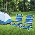 thumbnail image 2 of 2 or 4-Pack Folding Beach Chair 5-Position Outdoor Reclining Chairs 2 PCS Yellow, 2 of 5