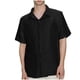 thumbnail image 2 of Blusa y camisa de manga corta con cuello vuelto para hombre, de color liso, holgada, informal, a la moda, con botones, de manga corta y cuello vuelto, blusa de poliéster para hombre, 2 of 6