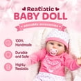 thumbnail image 3 of Muñeca Reborn con capucha de muñeca Reborn, 22 pulgadas, realista, con accesorios, 3 of 7