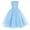 Light Blue, variant on Flowers Girls Tulle Lace Dress for Kids Wedding Bridesmaid Pageant Birthday Party Communion Formal Princess Prom Maxi Gown 6-7 Years White