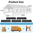 thumbnail image 7 of Soonbuy Party Tent 20 x 40 FT Outdoor Wedding Canopy Tents for Parties with Removable Sidewalls & 3 Storage Bags, Waterproof Gazebo Shelter, White, 7 of 7