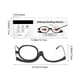thumbnail image 3 of Gafas de Maquillaje con Aumento, Lentes de Maquillaje Individuales, Gafas Giratorias, Herramienta Básica de Maquillaje para Mujer - Plástico Negro 13,7 X 5,6 Cm - 1 Pieza - Cómodas de Usar - Aparienc, 3 of 7