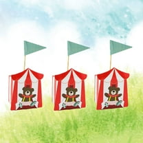 MLINS Candy Boxes for Kids Birthday Party Baby Shower Favor Treat Box with Circus Animal Pattern Multi