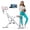 with Device Holder, White & Pink, variant on MERACH Squat Assist Trainer Foldable Squat Rider Machine for Glutes and Quads with 3 Tension Bands