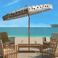 thumbnail image 5 of SAFAVIEH Sydney 6.5' Beach Patio Umbrella, White/Light Blue, 5 of 5