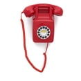thumbnail image 3 of Teléfono fijo retro GPO 746 montado en la pared con cable rizado, color rojo, 3 of 9