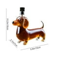 thumbnail image 2 of IMossad Dachshund Dog Whiskey Bottle,Funny Dachshund Whiskey Bottle,Unique Wine Decanter, Glass Dachshunds Statue Wine Bottles, Home Bar Bar Decor for Whiskey Enthusiasts, 2 of 5