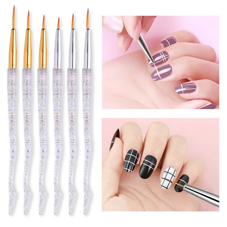 FOMIYES 8pcs nail art brush nail kits Nail Pen UV Gel Pen acrylic nail  brush detail painting brush Nail Painting Brush Nail Polish Brush Nail Art