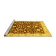 thumbnail image 2 of Ahgly Company Machine Washable Indoor Square Oriental Yellow Traditional Area Rugs, 4' Square, 2 of 4