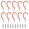 thumbnail image 3 of COOPHYA 10Pcs Orange Steel Garage Hooks for Home Organization and Tool Storage, 3 of 8
