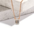 thumbnail image 3 of Diamond Pendant Necklace For Women | 0.75 Carat IGI Certified Emerald Shape Lab Grown Diamond | Flaire Halo Lab Diamond Pendant Necklace 18K Rose Gold | FG-VS1-VS2 Quality Friendly Diamonds, 3 of 6
