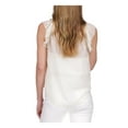 thumbnail image 2 of MICHAEL MICHAEL KORS Womens Ivory Ruffled Sheer Dewdrop Lined Hook And Eye Polka Dot Short Sleeve Split Top XS, 2 of 4