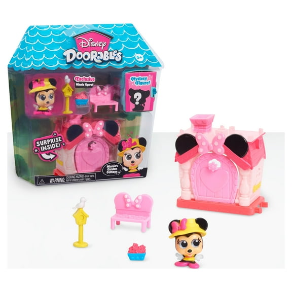 Disney Doorables Mini Playset Minnie Mouse’s Garden Cottage, Officially Licensed Kids Toys for Ages 5 Up, Gifts and Presents