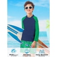 thumbnail image 3 of Lanbubble Boys Long Sleeve Rash Guard Swimsuit Kids 2-Pieces Bathing Suits Set, 3 of 6