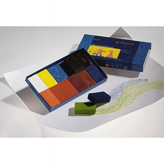 Stockmar Beeswax Crayons, Set of 12 Blocks in Carton