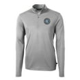thumbnail image 2 of Men's-Cutter & Buck  Gray New York City FC Big & Tall Virtue Eco Pique Recycled Quarter-Zip Pullover Top, 2 of 3