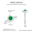 thumbnail image 5 of Rosec Jewels Natural Emerald Flower Promise Ring for Women - AAA Grade May Birthstone Ring - Ready to Gift for Valentines Day, 14K White Gold, US 5.00, 5 of 9