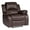 Brown, variant on Pemberly Row Traditional Faux Leather Reclining Chair in Black