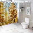 thumbnail image 7 of Patifu Trees Yellow Leaves Sky Shower Curtain 100% Polyester Chic Modern Bathroom Decor with Hooks 69"x72, 7 of 7