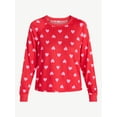 thumbnail image 6 of Joyspun Women's Cozy Lounge Collection Hacci Knit Long Sleeve Sleep Top, Sizes XS to 3X, 6 of 6
