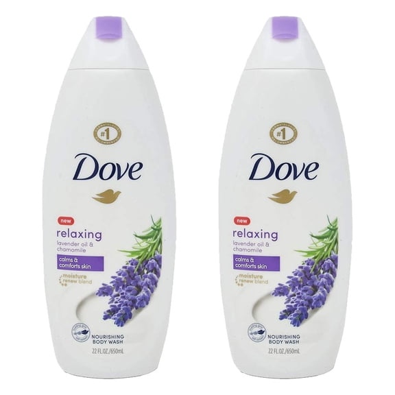 Pack of (2) Dove Relaxing Body Wash, Lavender Oil and Chamomile, 22 Oz