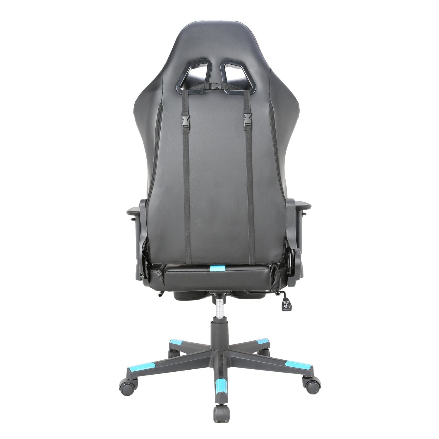 Fauteuil de jeu TygerClaw en PU avec coussin lombaire et repose-jambes