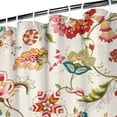 thumbnail image 3 of Waterproof Beautiful Colorful Floral Shower Curtain 72x72 Inch Boho Style Polyester Unique Shower Curtain for Bathroom Hotel Home Decor with 12 Plastic Hooks, 3 of 5