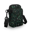 thumbnail image 3 of HELLHERO Green Dot Foliage Shoulder Purse for Women Double Deck Messenger Bag Polyester Lightweight, 3 of 7