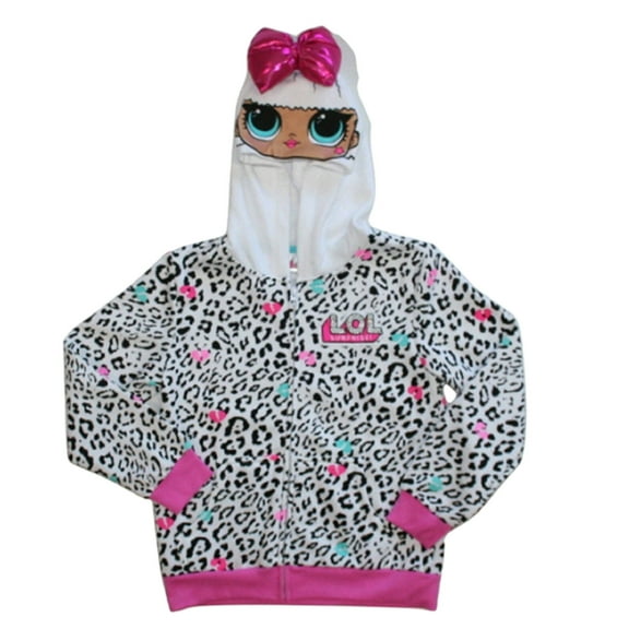 L.O.L. Surprise Cheetah Print Big Girls Zip-Up Jacket Large (10/12)