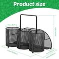thumbnail image 2 of FUYGRCJ Utensil Caddy Silverware Holder, 4 Compartments Metal Mesh Cutlery Caddy, Fork Spoon Napkin Plate Organizer, Flatware Storage Basket for Kitchen Countertop Buffet Picnic Camping Outdoor BBQ, 2 of 11
