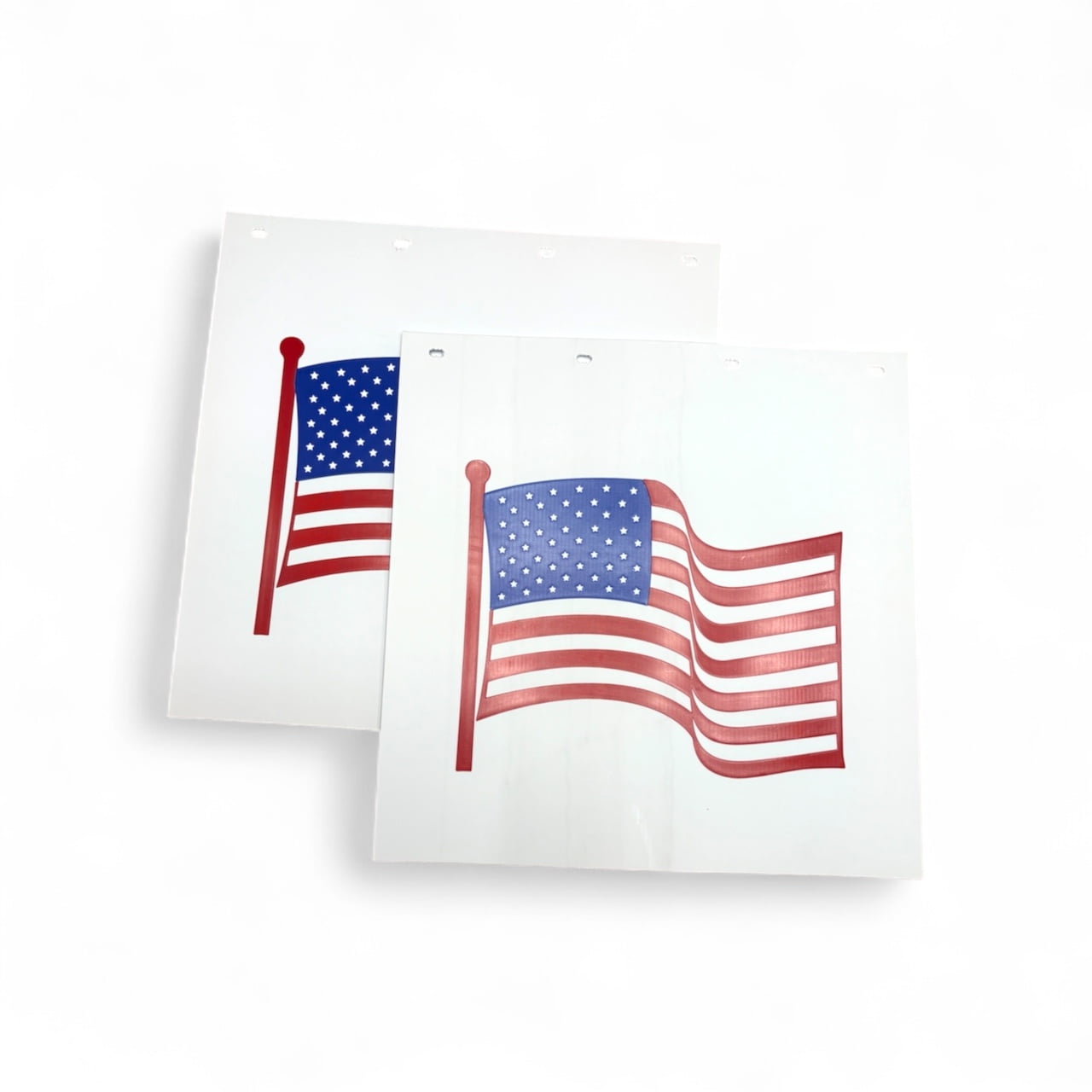 American Flag Truck/Semi Mud Flaps Super Durable 24" x 24" x 1/4" Linear Low-Density Polyethylene