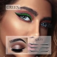 thumbnail image 3 of 20 Pairs Reusable Colored Eyeliners Stickers Set, Self-Adhesive Glitter Eye-Liners Stickers for Eyes, Shiny Three-Dimensional Eye Line Strip Sticker Kit for Women Eyes Makeup, Orange+Green+Blue+Black, 3 of 7