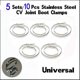 thumbnail image 2 of 10PCS CV Boot Clips Kit Adjustable Stainless Steel Axle Coupling Shaft Guide Clamp CV Guide Clamp Kit Universal Auto ATV CV, 2 of 4