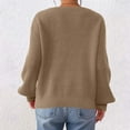 thumbnail image 5 of YueHuiYing Women's V Neck Long Sleeve Sweater Half Zipper Knit Sweater Casual Jumper Pullover Knit Tops, 5 of 5