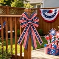 thumbnail image 6 of Patriotic American Flag Bow,4th of July Large Multi-Layer Star,Stripe Bow for Independence Day,Memorial Day Front Door,Wreaths,Holiday Party Decor, 6 of 6