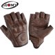 thumbnail image 1 of Guantes de cuero de cabra para motocicleta, guantes sin dedos para motocross, de medio dedo, estilo retro vintage para verano, para carreras, para hombres y mujeres, 1 of 4