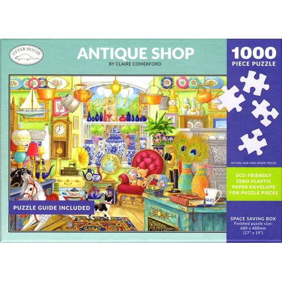 Otter House 1000 Piece Puzzle - Antique Shop By Claire Comerford