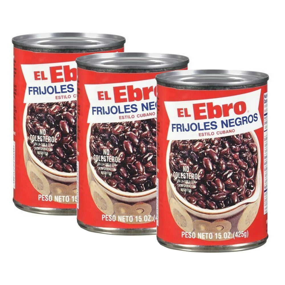 Ready to Eat El Ebro Cuban style Black Beans. 15 Oz. Frijoles Negros