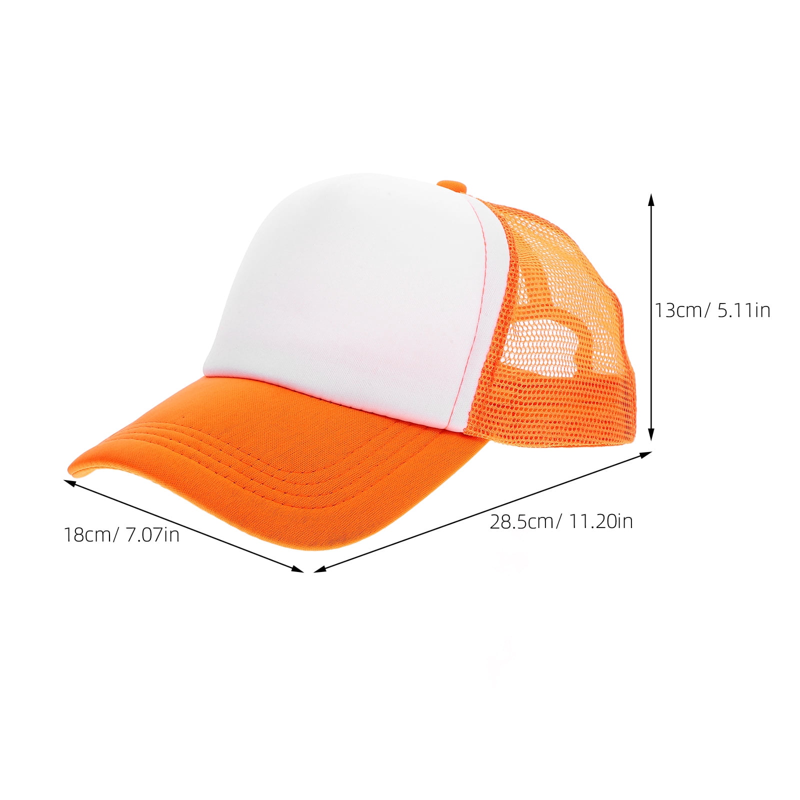DINHEAROM 10Pcs Sublimation Blank Hats for Men and Women in Orange with Heat Transfer