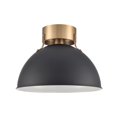 thumbnail image 2 of Zayne 12'' Wide 1-Light Semi Flush - Matte Black, 2 of 3