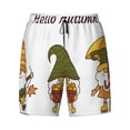 thumbnail image 4 of Lsque Mens Swim Trunks Hello Autumn Pattern - Bathing Suit Compression Liner - Beach Swim Shorts Swimwear - (S-3XL) - Stretch Quick Dry -XX-Large, 4 of 9