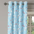 thumbnail image 2 of Ambesonne Christmas Grommet Curtain, Cats with Necklaces, 50" x 108", Pale Blue Red White, 2 of 6