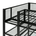 thumbnail image 4 of Twin Size Loft Bed Frame with 4-Tier Storage Shelves, Heavy Duty Metal Twin Loft Beds with Ladders & Safety Guard Rail, Space-Saving for Dorm, Boys & Girls, Teens, No Box Spring Needed, Black, 4 of 9