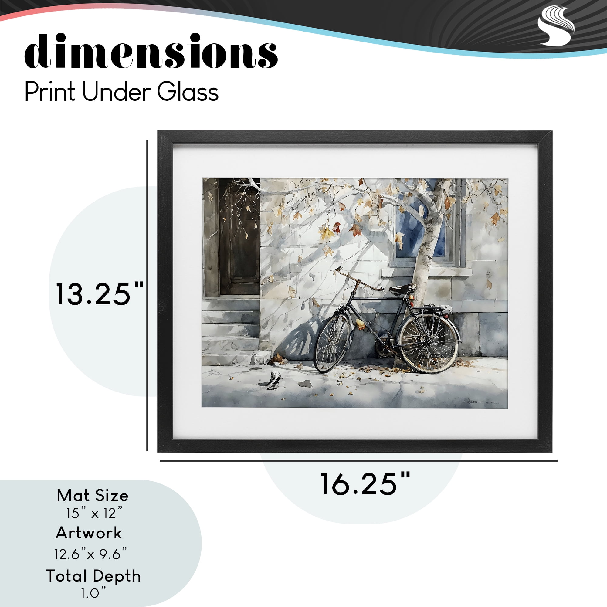 Stupell Industries Autumn Ride on Quiet Street Black Framed Print Under Glass, design by Franklyn Gregory