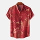 thumbnail image 2 of Camisas Para Hombre Cárdigan Hawaiano de Manga Corta Para La Playa Camisa Con Cuello Alto Impreso Camisas Casuales Con Botones Hacia Abajo Odeerbi ODB124772, 2 of 7