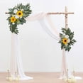 thumbnail image 3 of Yellow Artificial Wedding Arch Flowers Swag Set of 5 for DIY Wedding Welcome Ceremony Sign Backdrop Sweetheart Table Chair Home Decoration - Style:Style 4, 3 of 5
