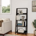 thumbnail image 5 of Lavish Home 4-Tier Ladder Bookshelf for Home Storage and Display (Black), 5 of 8